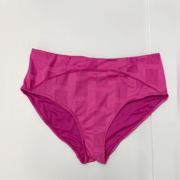Nani Flamingo Rip Curl Pink Mid High-Waist Bikini Bottom - M - Picture 3 of 10